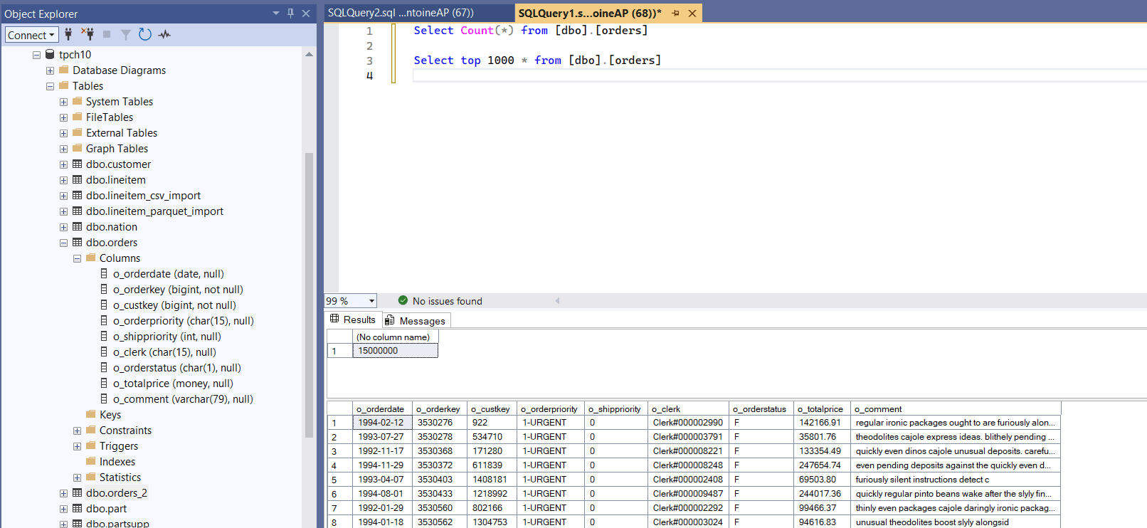 Row count validation