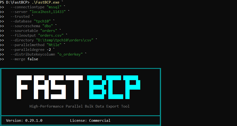 FastBCP command