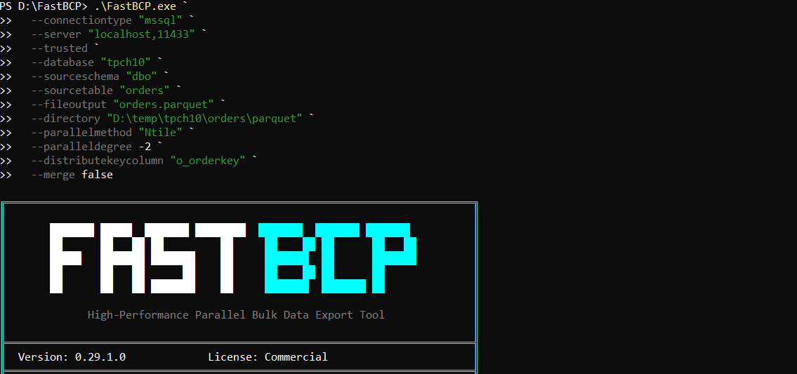 FastBCP command