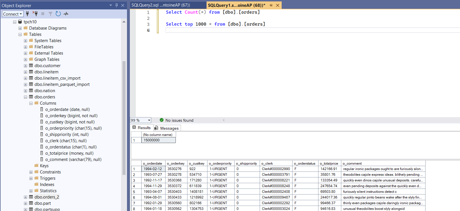Row count validation